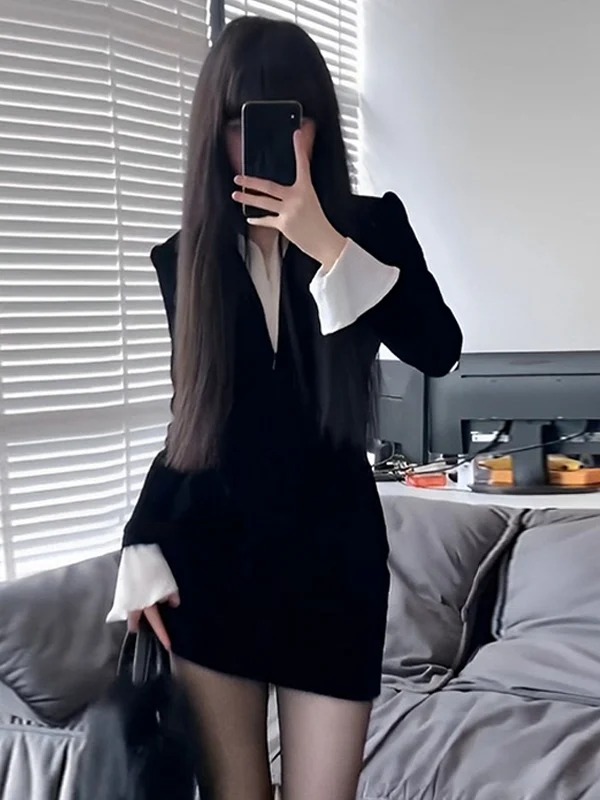 エレブラ ロングスカート 秋 ファッション レディース ハイウエスト Aラインスカート 通勤 フレンチスタイル ポリエステル繊維