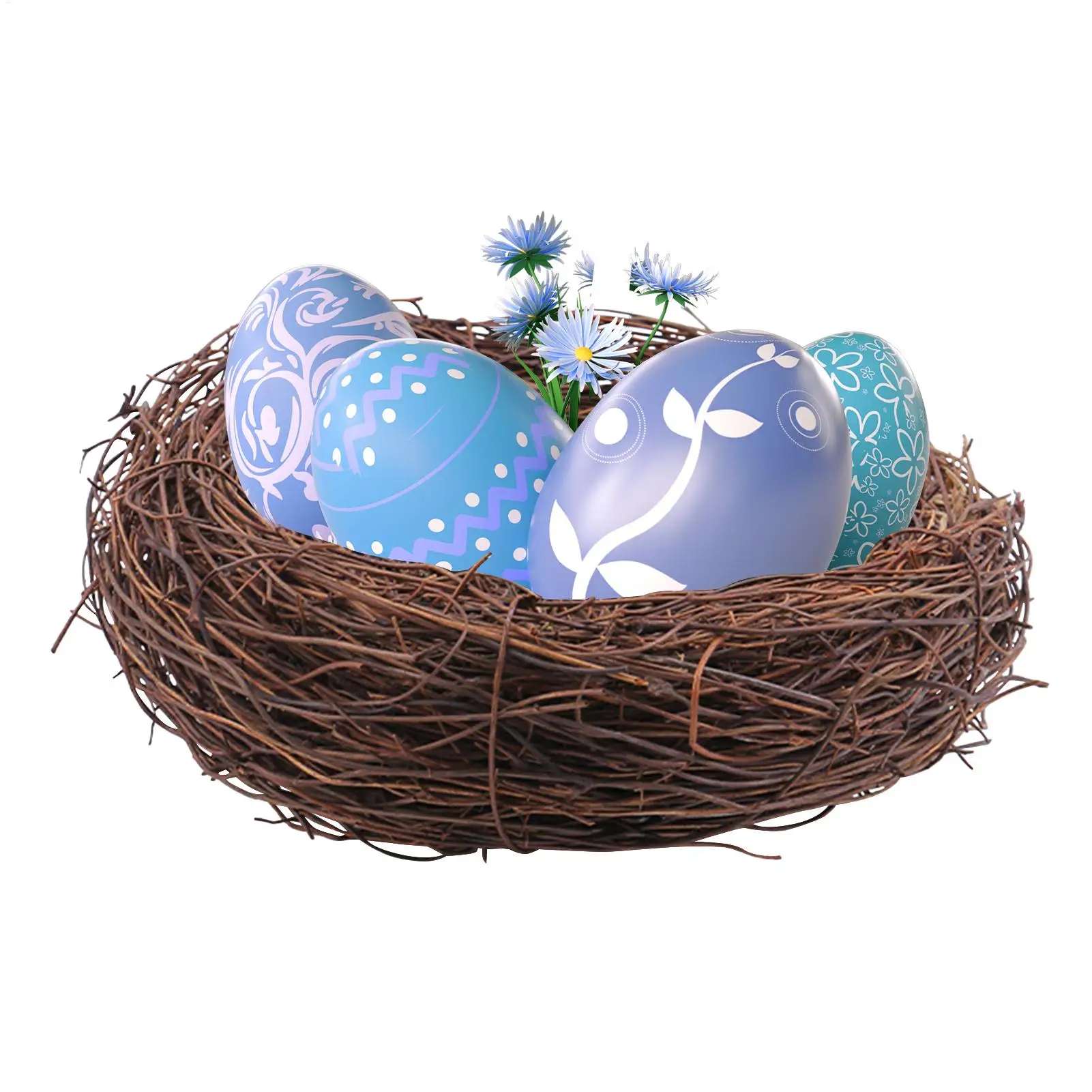 Fake Bird Nest Artificial Bird Nest Breathable Easter Bird's Nest Bird Nest House Crafts Fake Birds Ornament For Woods Window