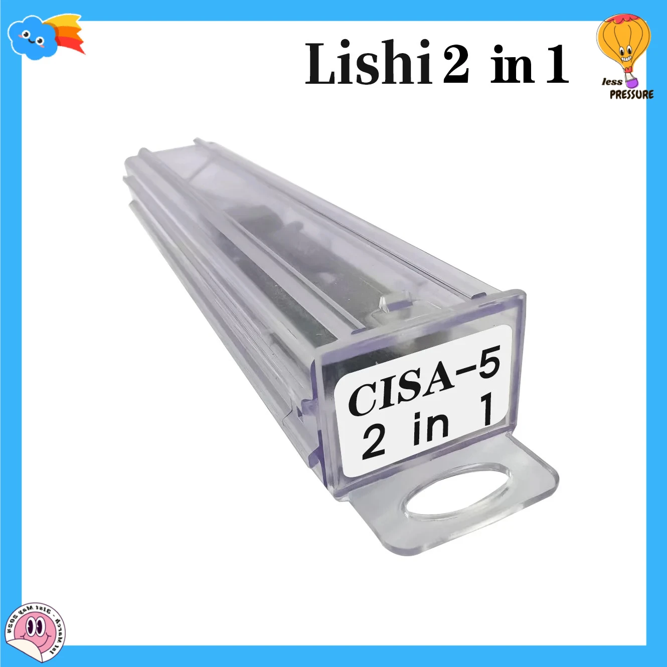 Yale-6 Yale-5 CISA-5 Lishi 2 في 1 لقفل الأسطوانة لإيطاليا CISA1198 وEuro Yale244 UK Yale-5 PIN Keyway Lock Picking Kit #3