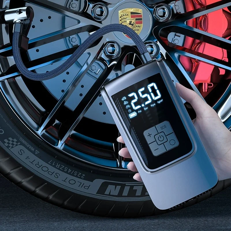 Air injector Smart Car Compressor LED Light Portable Tire Digital Inflator 150PSI 6000mAh Electric For Car Motorcycles Bicycles