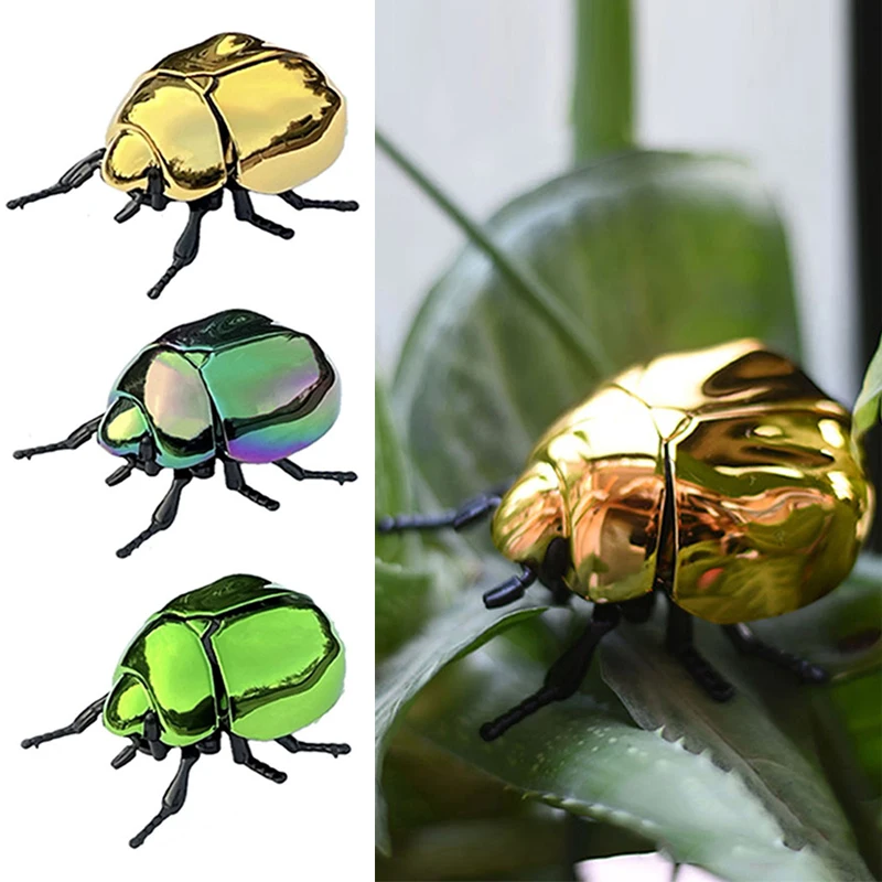 

Animated Prankster Scarab Beetle; Durable Plastic Wind-Up Toy for Kids