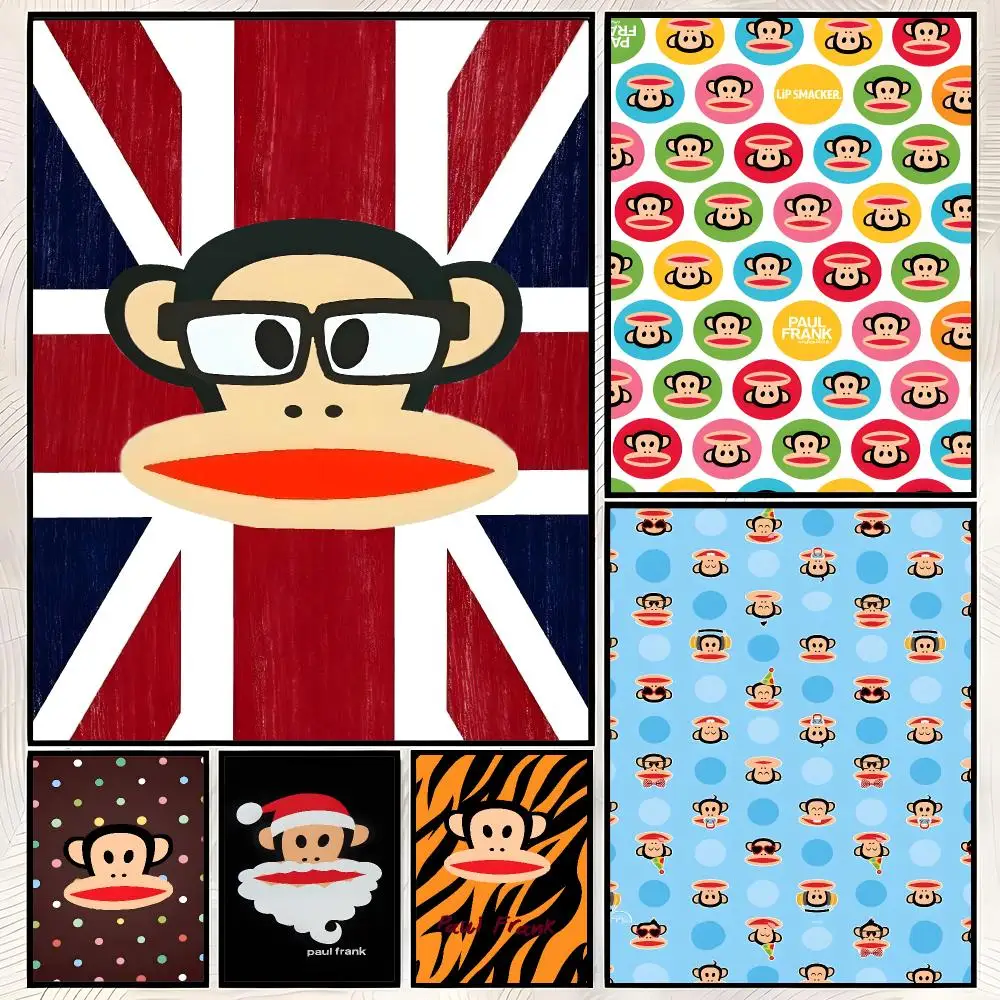 Brand P-Paul Frank Poster Self-Stick HD PP paper Wall Art Poster, Waterproof Decor for Bedroom, Living Room and Home