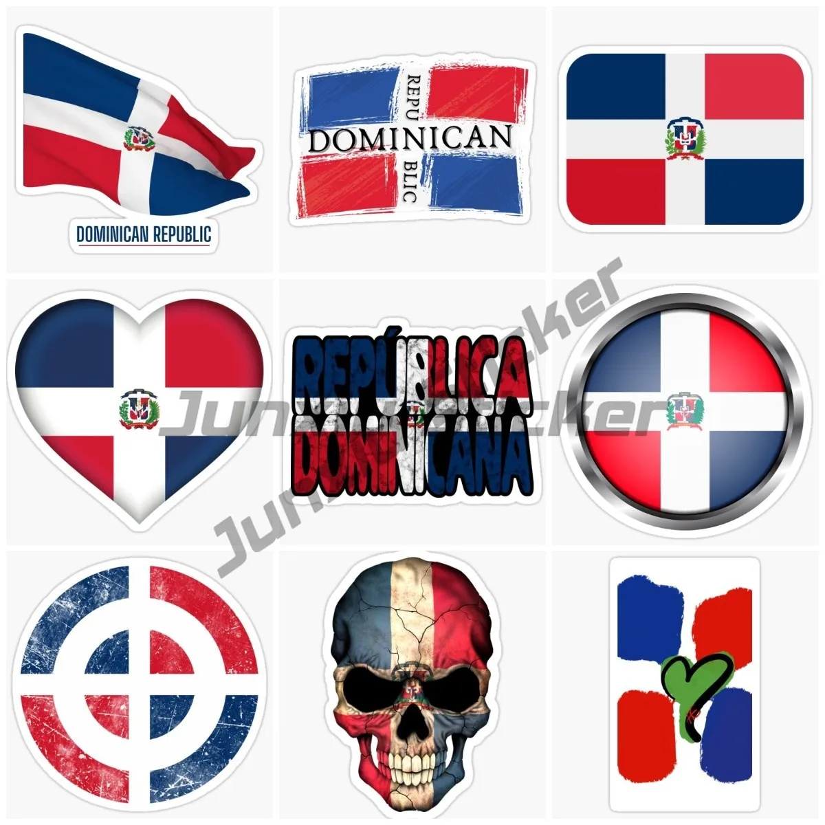 

Creative Dominican Republic Flag Map National Emblem Decal Vinyl PVC Sunscreen Waterproof Material Decal