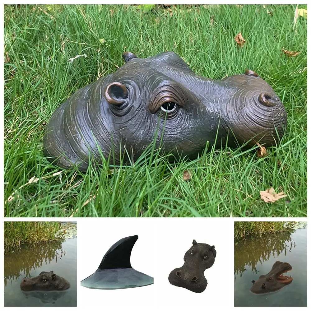 

Garden Decoration Animal Sculpture Hippo Head Simulated Non-deformable Courtyard Pond Floating Animal Floating Realistic Pond