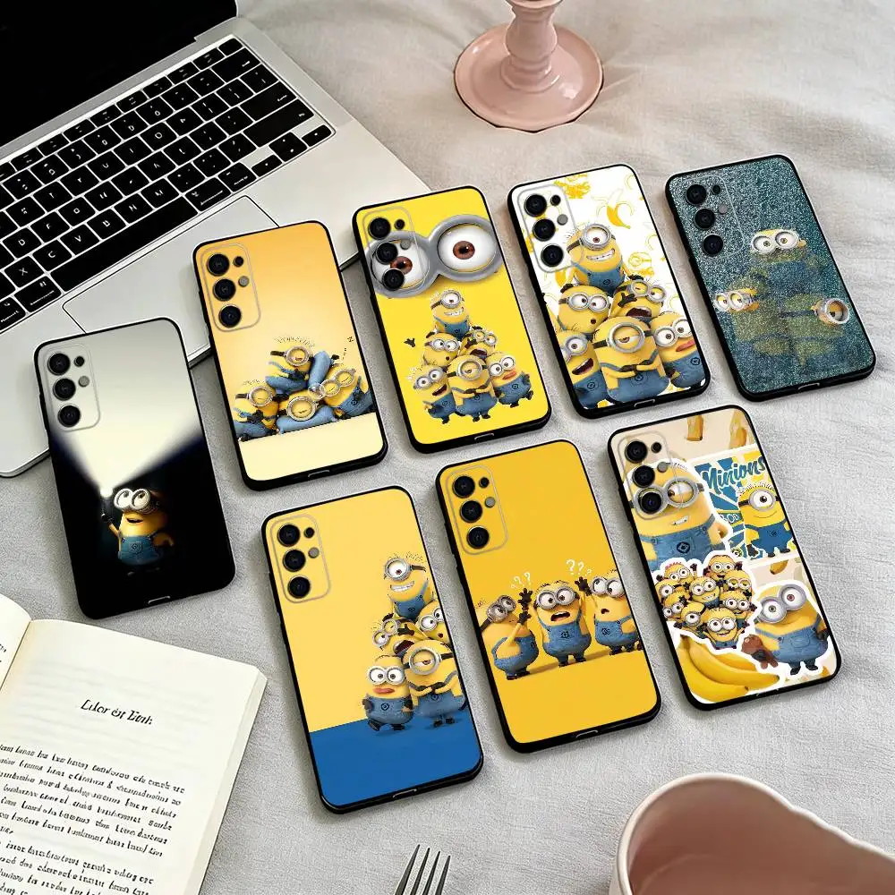 

Cute M-MinionT Phone Case For Samsung S25,S24,S21,S22,S23,S30,Ultra,S20,Plus,Fe,Soft Silicone Black Cover