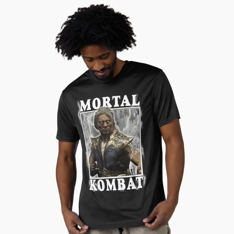 

Fujin MK Vintage 90's Mortal Kombat Gift tee for gamer 100% cotton printed Men's Short Sleeve Graphic T-Shirt All size tops
