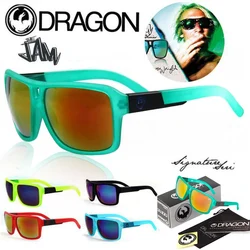 Dragon Square Sunglasses Men Women Vintage Brand Designer Driving Fishing Eyewear UV400 Rectangle Sun Glasses For Men Male