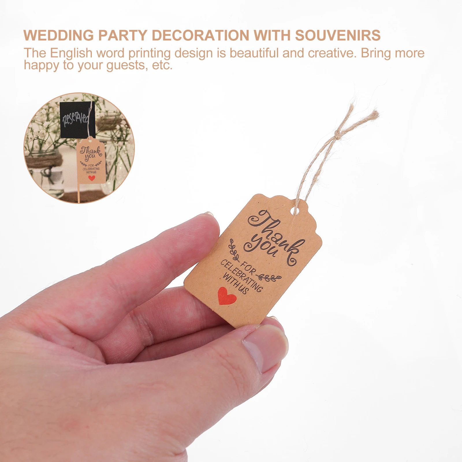 

200pcs Wedding Hang Paper Material Eco Friendly Baking Gift Tags Adornments Party Supplies Decorative Bread Tags Dessert nament