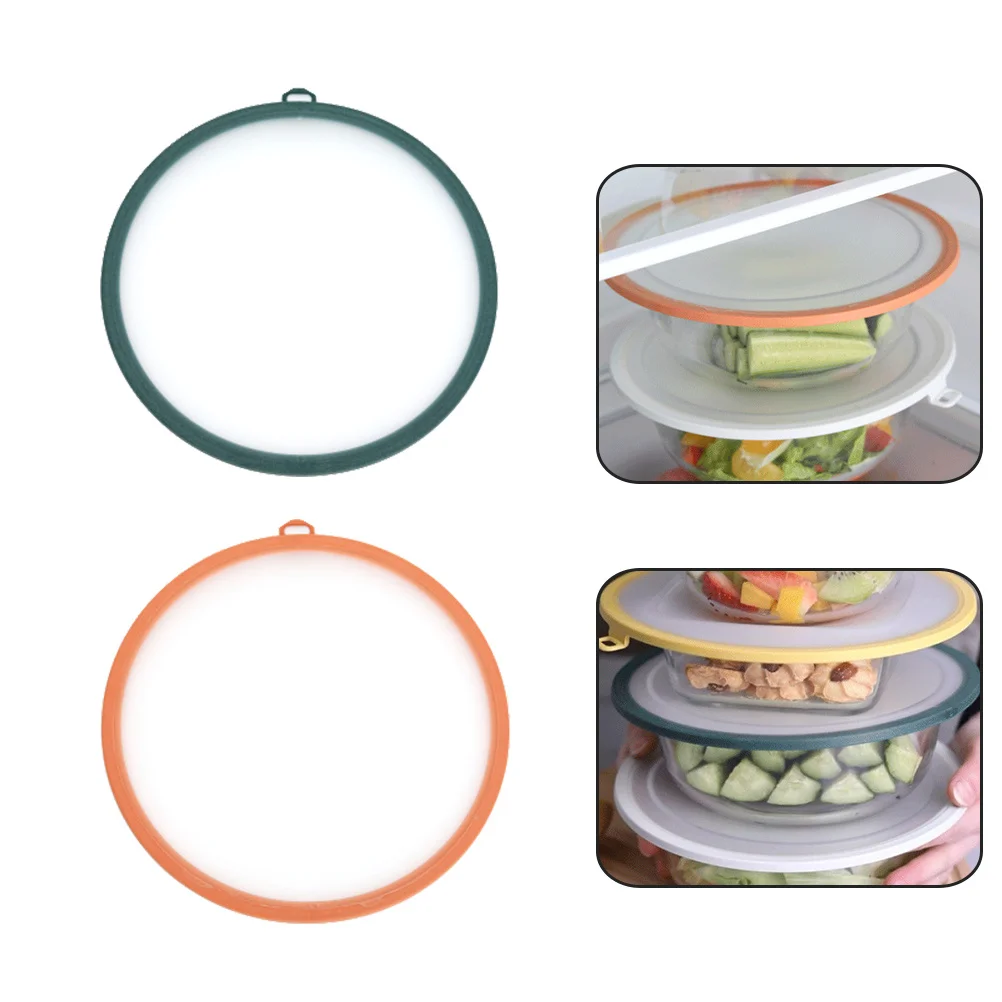 

2Pcs Silicone Bowl Lids Flexible Airtight Sealing Covers Fresh Keeping Kitchen Food Preservation Bowl Covers Kitchen Gadgets