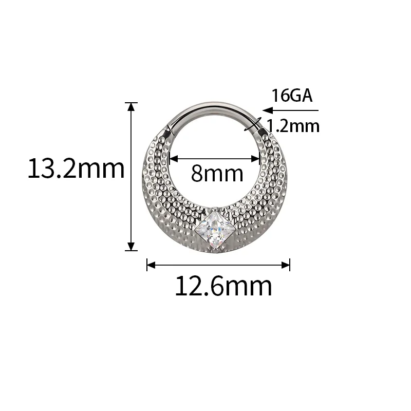 ASTM F-136 Titanium PIERC Nose Ring Ear Tragus Hinged Clicke Nipple Ring Earring Hoops Labret Rings Trendy Piercing Jewellery