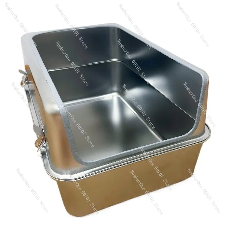 Cat Litter Box Stainless Steel Large Capacity Open Cat Toilet Easy Clean Portable Pet Litter Box