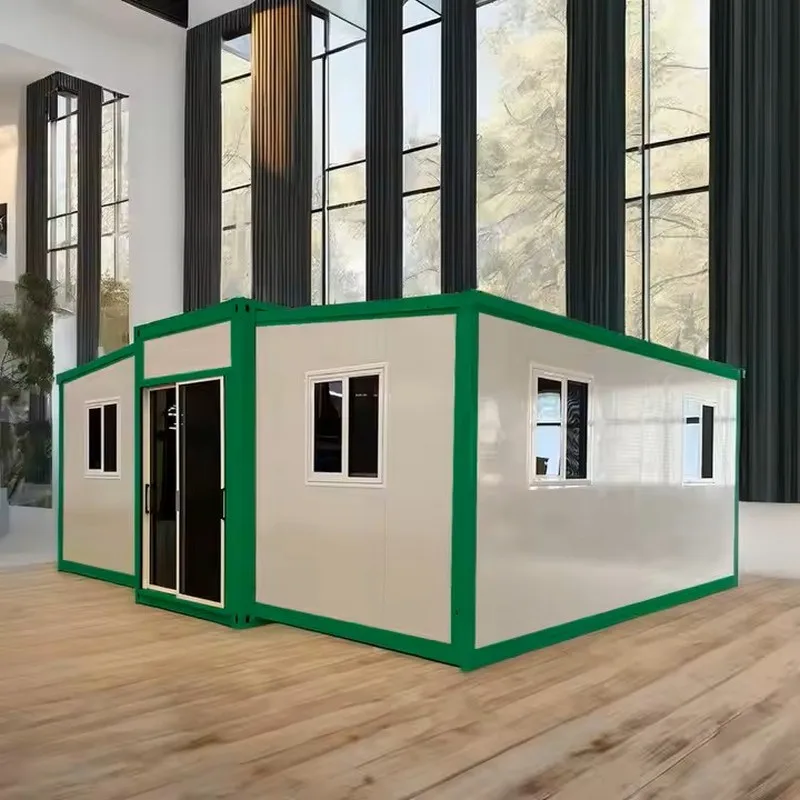 Factory Customized 20ft 40ft Container House Steel Frame Metal Products Double Wings Expandable Container House