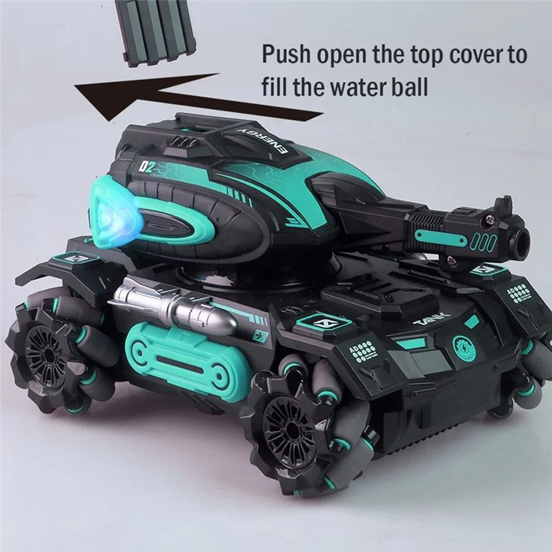 FBIL-RC سيارة رذاذ الماء 2.4G أربع عجلات حيلة خزان سيارة الصبي آلة درع لإطلاق بولو الماء #3