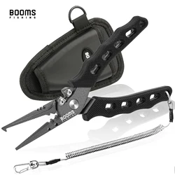 Booms Fishing F07 Stainless Steel Fish Fishing Plier Scissor fishing crimping pliers with Lanyard and Sheath