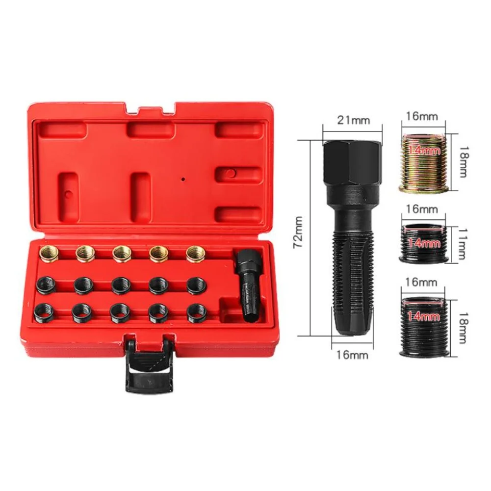 Kit de réparation de filetage d'étincelle pour M14x1.25, pour voitures et tondeuses à gazon, ensemble de réparation de filetage d'étincelle, accessoires de voiture, matériel