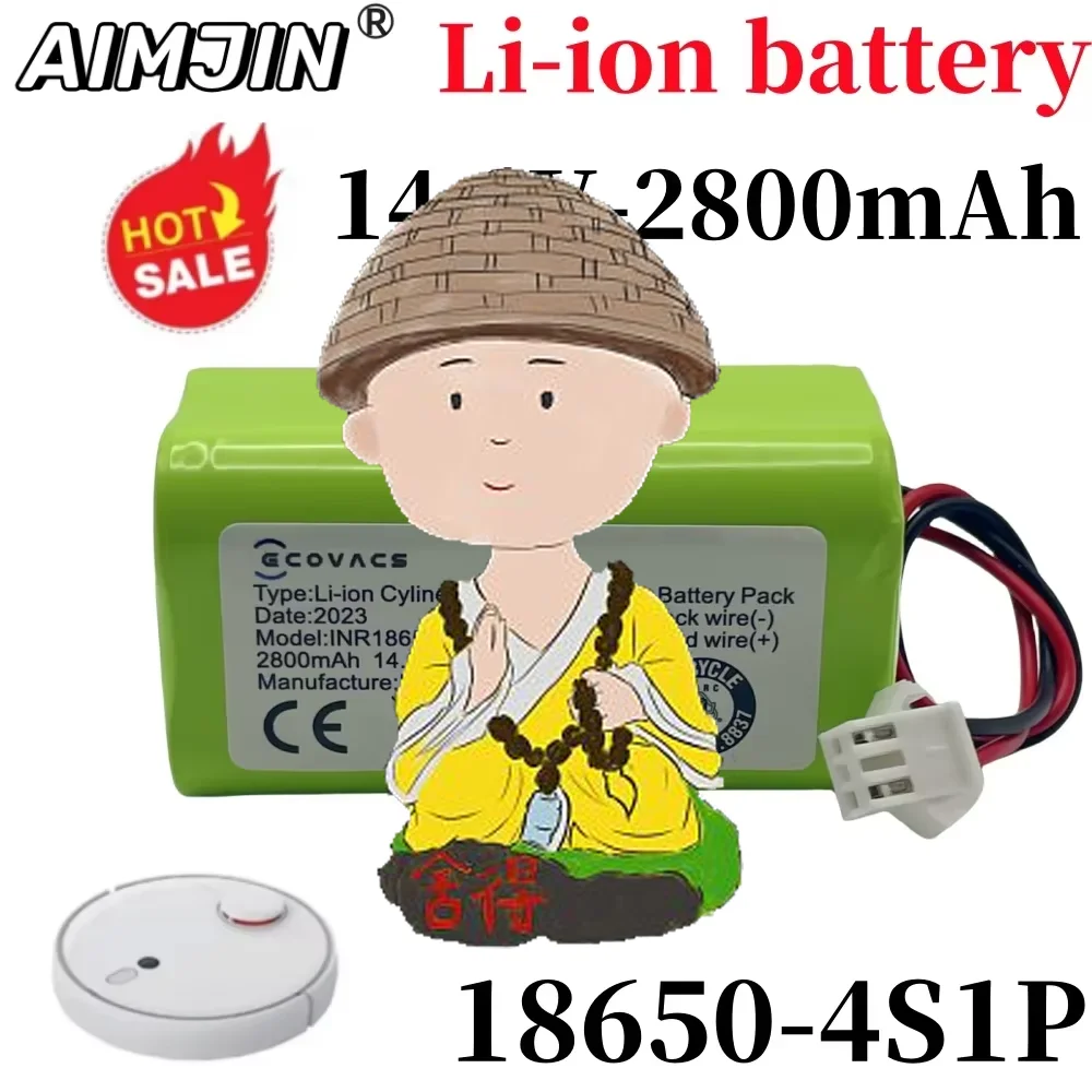 

New 2800mAh INR18650 4S1P Battery For DEXP MMB-300 X500 X520 X600 Mamibot EXVAC660 EXVAC880 Robot Vacuum Cleaner Battery