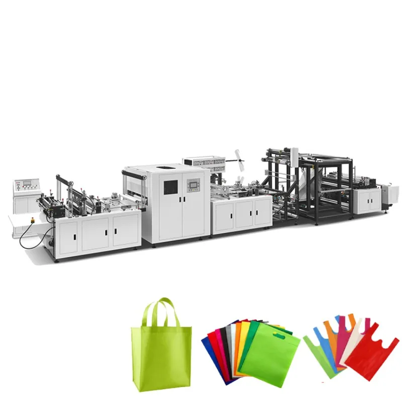 Auto Non Woven Fabric Bag Making Machine Non Woven Spund Bond Bag Machine Tote T-Shirt Pp Non Woven Bag Offset Printing Machine