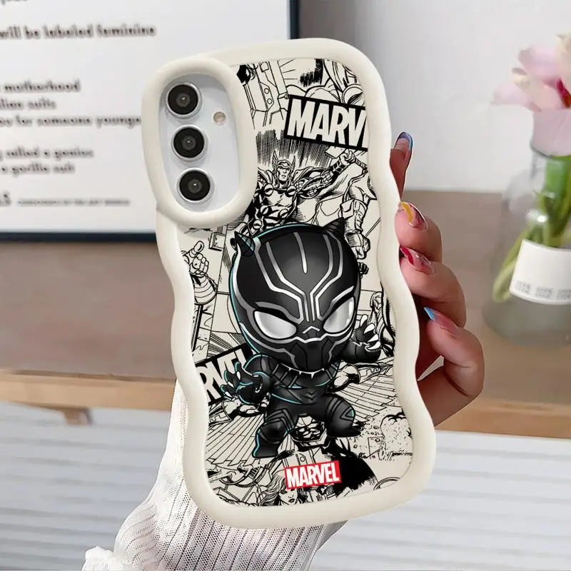 Cartoon Marvel Sqiderman phone Case for Galaxy S20 S21 FE S22 S23 S24 Ultra A22 4G A24 A32 4G A25 A33 A55 A73 5G A52 A23 4G 5G