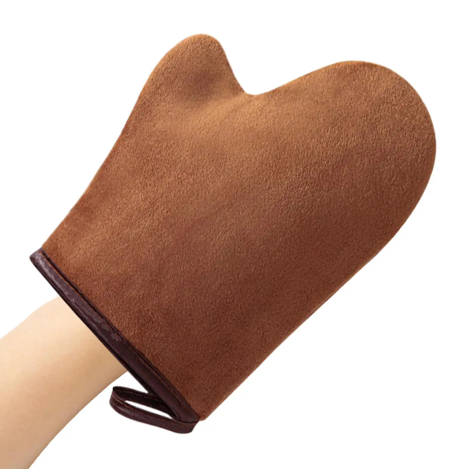 Self-Tanning Glove Body Lotion Mitt Double-Sided Prevents Sticky Hands Applicator Quick Dry Flocking Glove Makeup Applicator - view 2