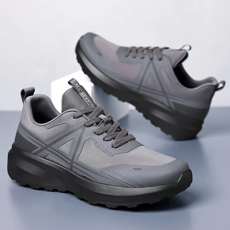 Good Quality Golf Shoes for Men Black Gray Male Golfer Athletic Training Sneakers Anti-slippery Outdoor Grass Jogging Shoes