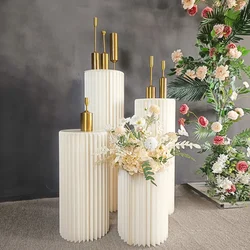 Roman Folding Column Ornaments Party Honeycomb Origami Display Stand Shop Window Wedding Decor Folding Cylindrical Flower Rack