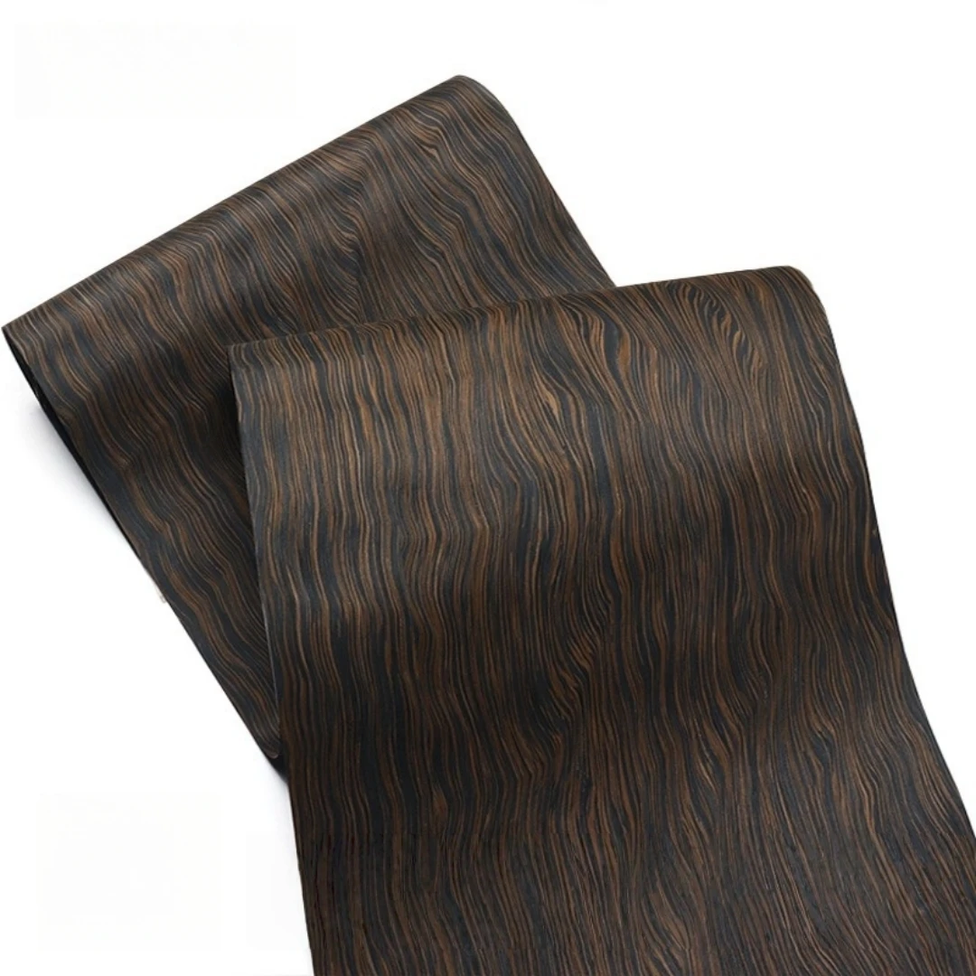 58x250cm Ebony Root Burl Pattern Wood Veneer for Furniture Surface Design Cabinet Decoration Wall Panel Projects