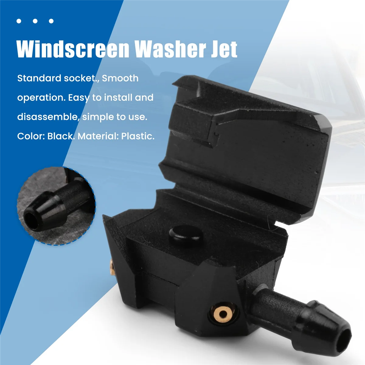 2 Stuks Ruitensproeier Jet Universele Zwarte Auto Arm Ruitensproeier Ruitenwisserblad Water S