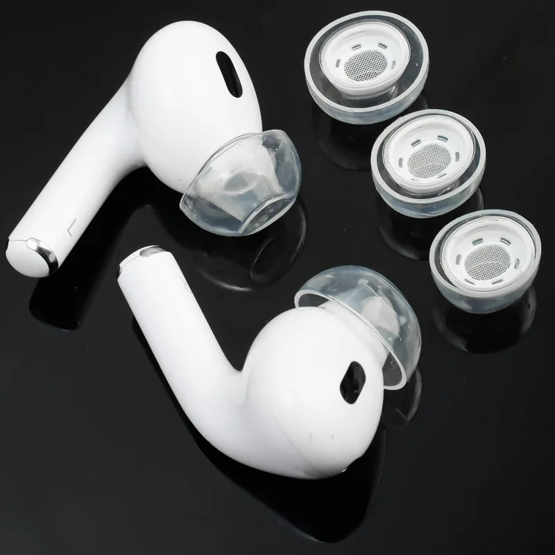 Air Pods Pro 用アップグレードイヤーチップ交換用シリコン耳栓圧力軽減ノイズリダクション AirPods Pro 用透明イヤーチップ