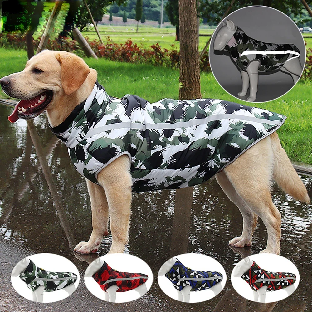 Waterproof Large Dog Jacket Winter Warm Pet Dog Clothes For Small Dogs Puppy Coat Chihuahua Pug Labrador French Bulldog Clothing