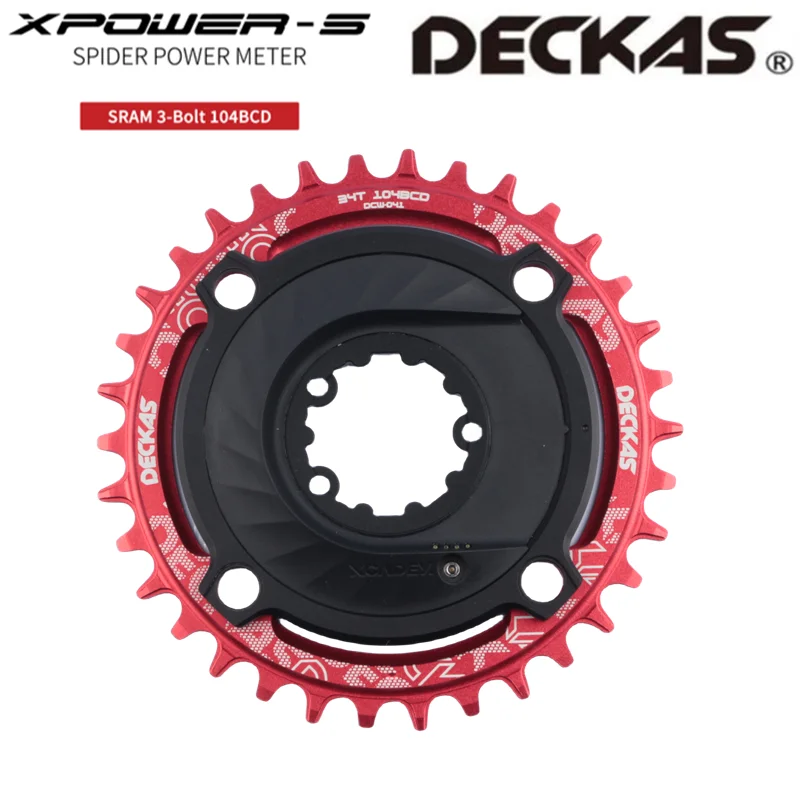 XCADEY XPOWER-S SRAM 3H 104BCD z tarczą łańcuchową Deckas MTB Spider Miernik mocy do SRAM GX NX SX XX1 X01 ANT+/ BT 4.0 104BCD Crown