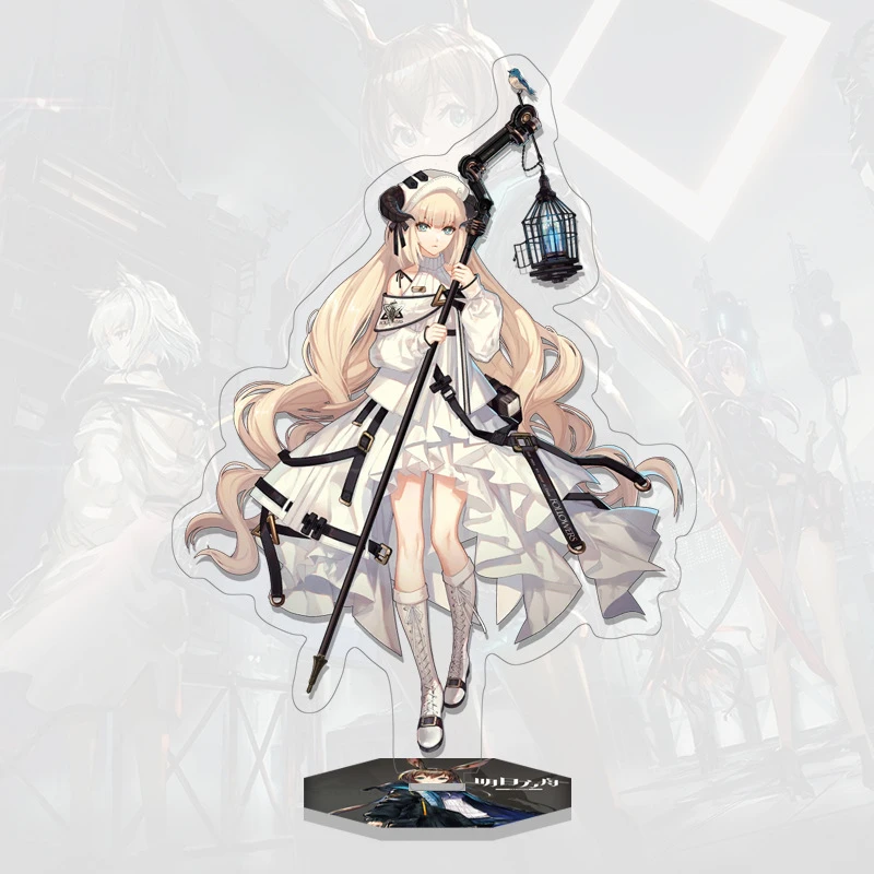 Game Arknights Flame Ashes Dawn Anime Stand Model Fashion Action Figure Desktop Acrylic Standing Sign Ornament Fans Gifts 15cm