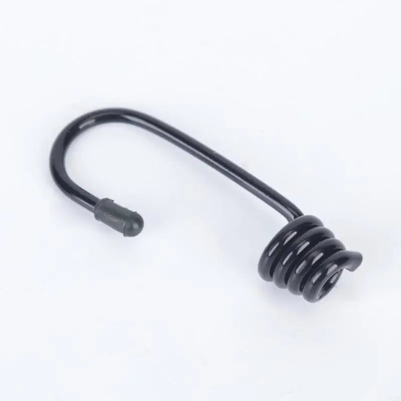 Luggage Strap Replacement Hooks, Black Metal Coiled-End Hardware for Elastic Cords and Tie-Down Connection Repairs X37F
