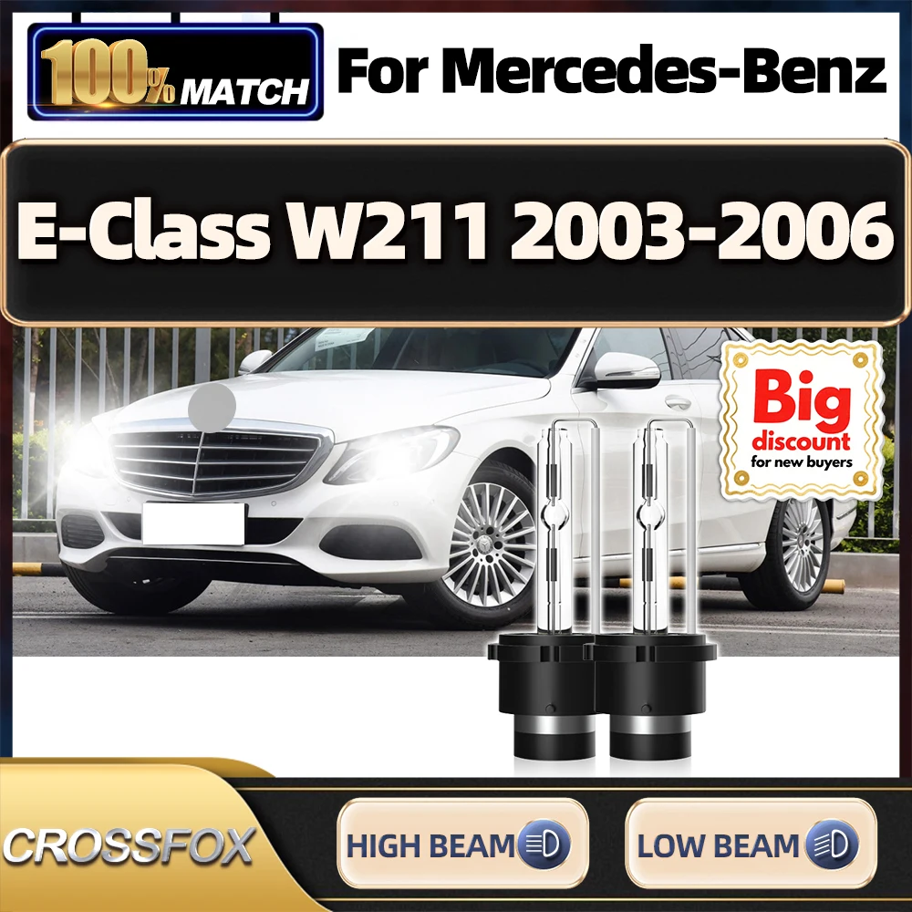 2 pçs d2s substituição hid xenon lâmpadas 12v 35w hid lâmpadas 6000k farol branco para mercedes-benz e-class w211 2003 2004 2005 2006