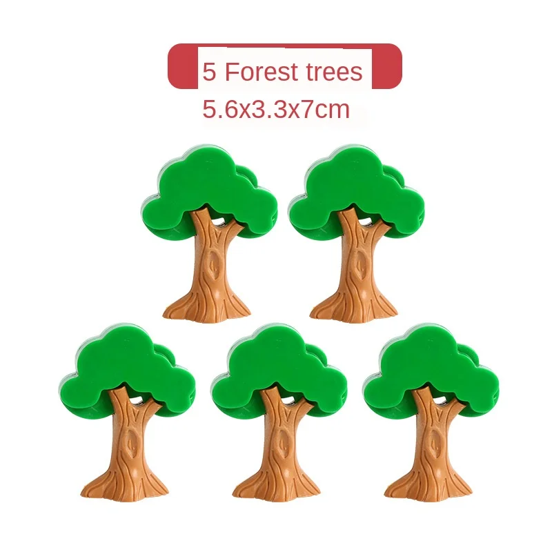 Wooden train track scene accessories tree forest tree spelling tree suitable for track train game children car toy X9