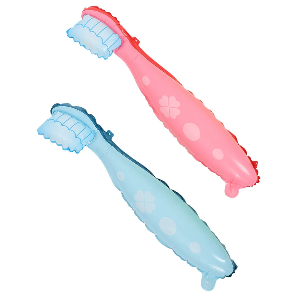 

2 Pcs Toothbrush Balloon for Babies Training Toddler Flower Stickers Super Hard Baby First Toothbrushes Newborn Toddlers Child