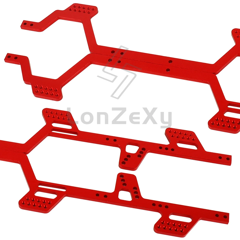 Aluminum Alloy Chassis Girder Rail Side Set or Brass Middle Axle for 1/18 RC TRX-4m TRX4m to be 6X6 Car Frame DIY Upgrade Parts