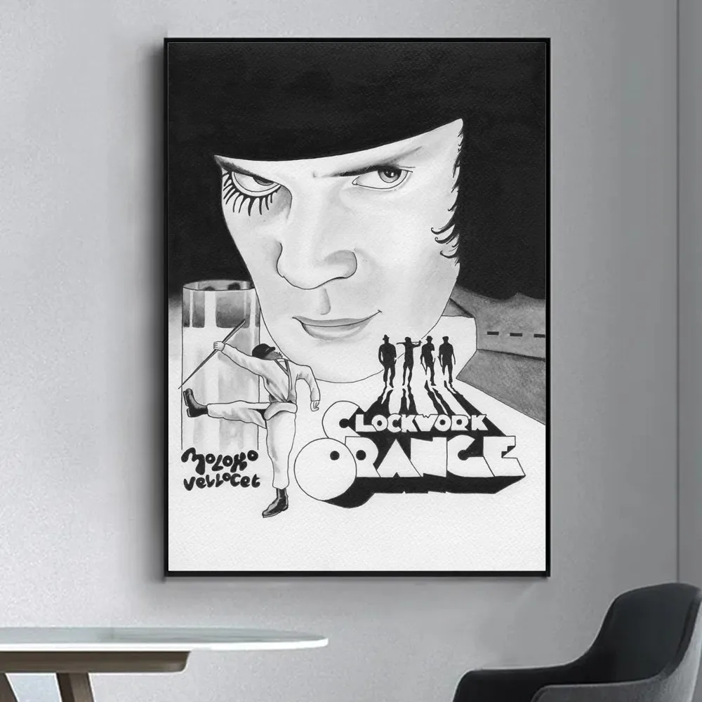 A Clockwork Orange Poster Fancy Poster Wall Sticker for Living Room Bar Vintage Decorative Painting Middle
