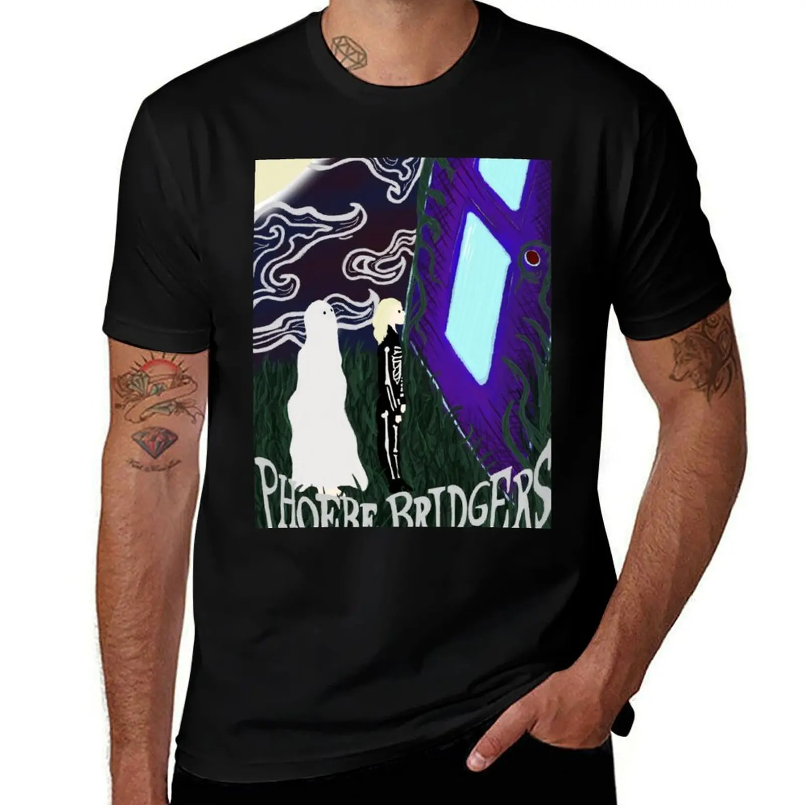 PHOEBE BRIDGERS ILLUSTRATION T-Shirt Comfortable Basic Crew Neck Tee