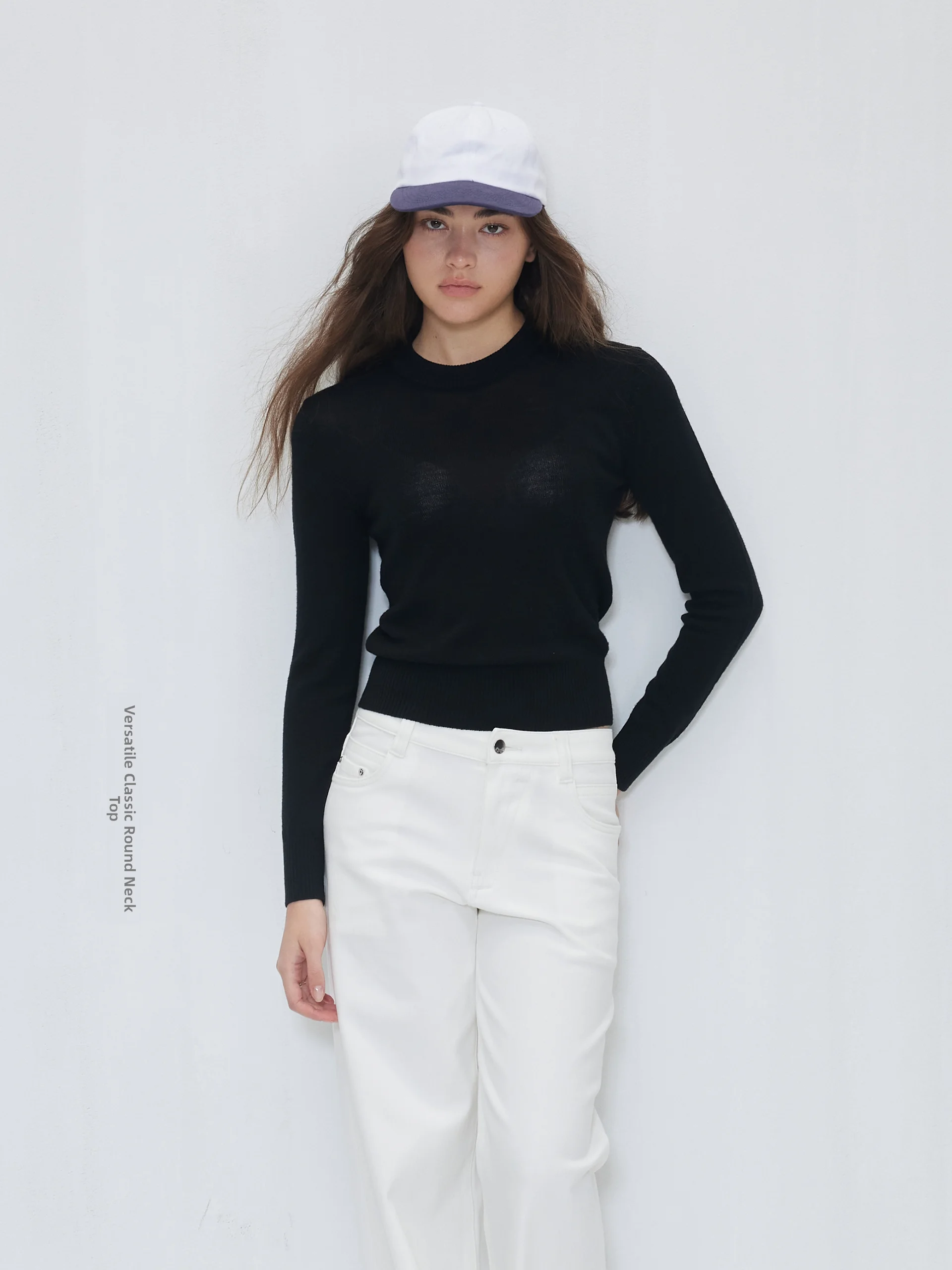 

Женский шерстяной свитер OU Pure B Classic: легкий, приталенный, с завязками на талии, тонкий, вязаный