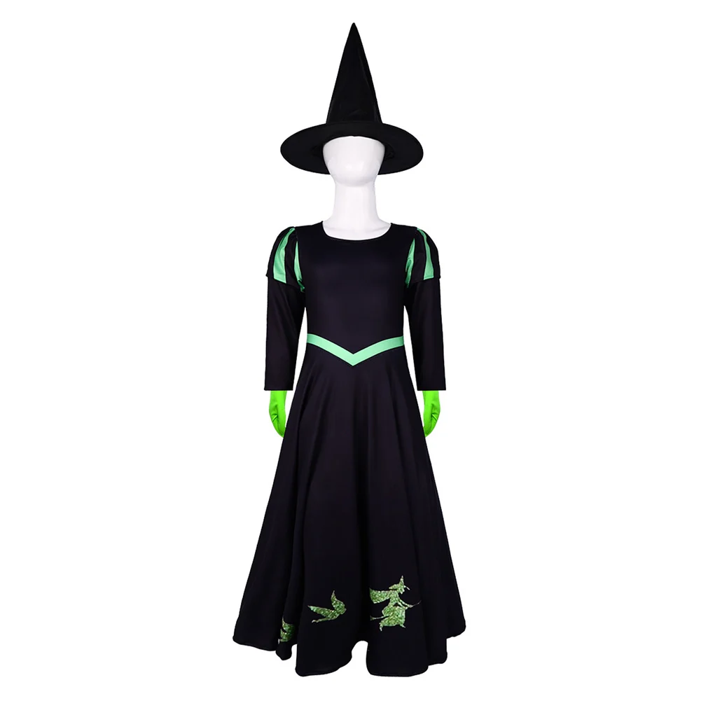 فستان تنكري للأطفال من فيلم الشريرة Elphaba Glinda زي أداء للفتيات والأطفال ملابس تنكرية للهالوين كرنفال