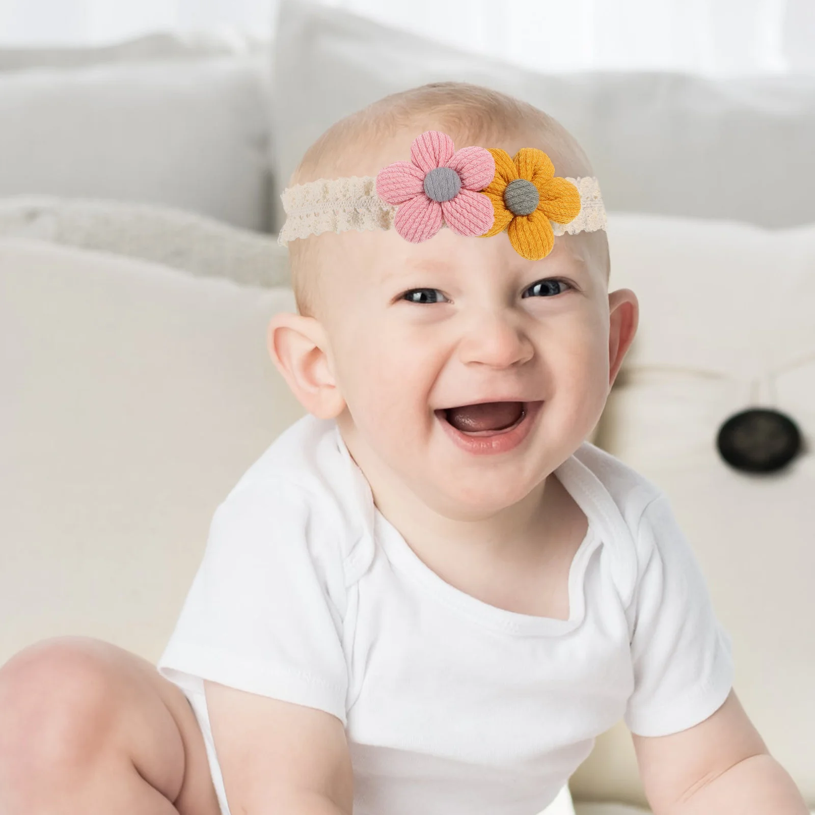 

2pcs Baby Headb s Flowers Red Yellow Pink 0 6 Years Hair Accessories Toddler Girl Infant Birthday Photography