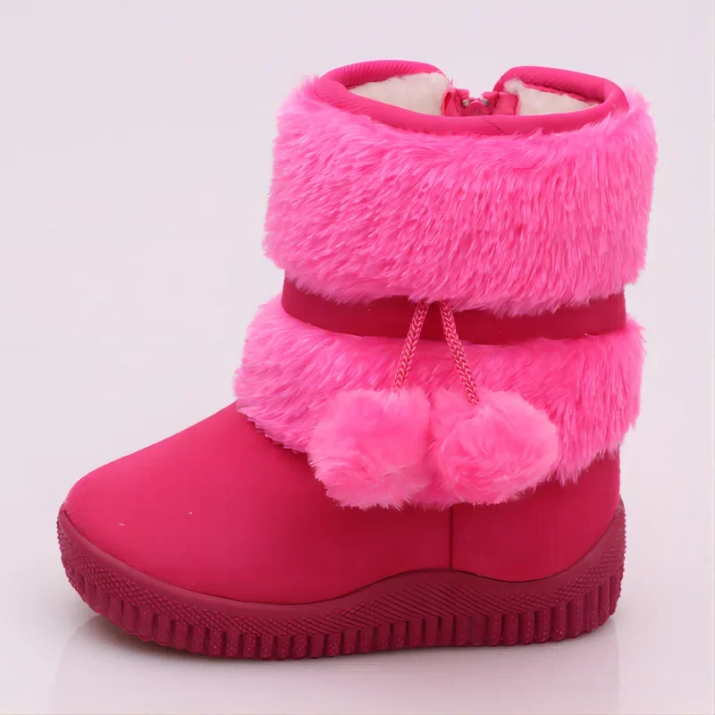

Girls Snow Boots 2019 Winter Comfortable Thick Warm Kids Boots Lobbing Ball Thick Children Autumn Cute Boys Boots Princess Shoes