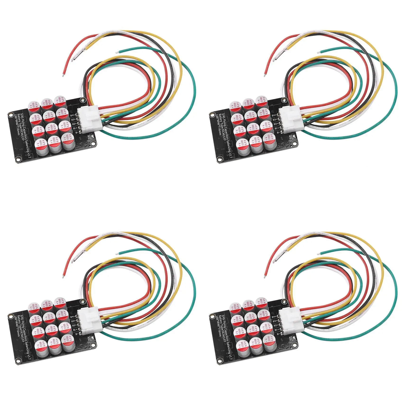 4X 4S 5A Whole Group Balancer Active BMS Board Lithium Lipo Lifepo4 Battery Equalizer Energy Transfer Capacitor