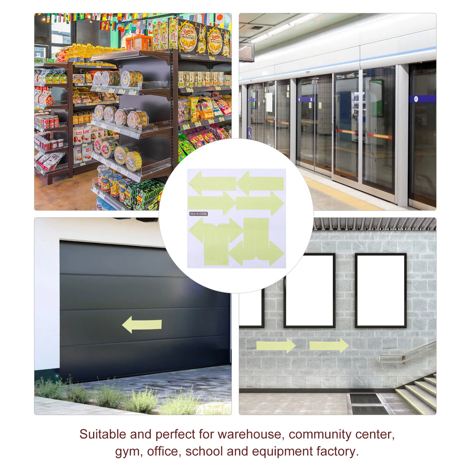 2 Sheets Arrow for Adults Floor Nail Directional Decals Detachable Sign