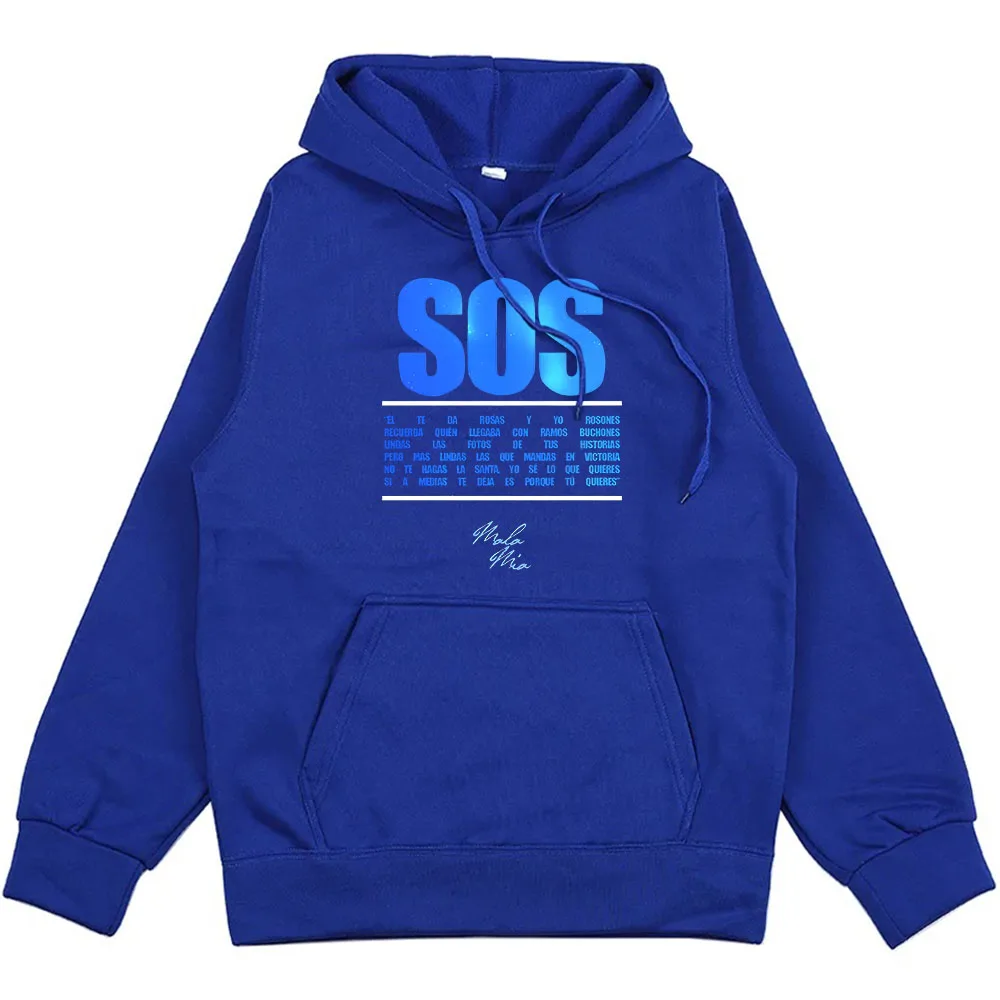 SOS Mala Mia Fuerza Regida Hoodie Men/women Sweatshirts Harajuku Aesthetic Unisex Winter Fleece Pullovers Hoodies for Male Print