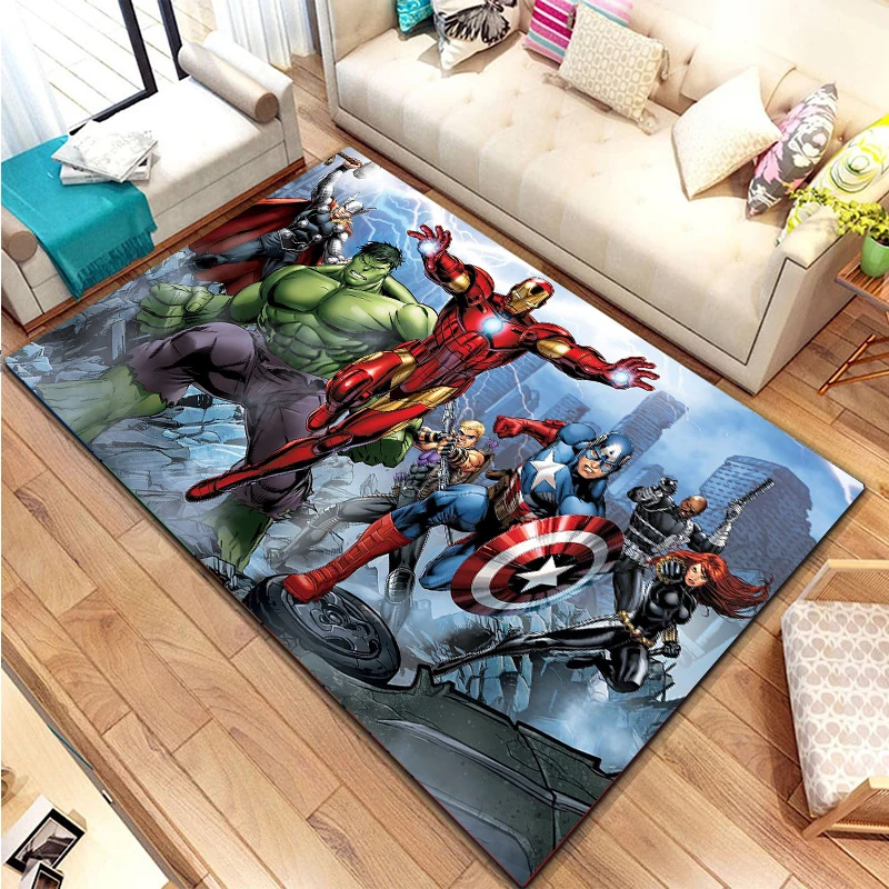 Disney Superhero Area tappeto tappeti 3D per soggiorno cucina camera da letto divano Home Decor zerbino pavimento per bambini tappetino antiscivolo