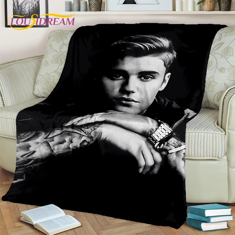 Popular Singer Justin Bieber JBiebs Blanket,Soft Throw Blanket for Home Bedroom Bed Sofa Picnic Travel Office Cover Blanket Kids