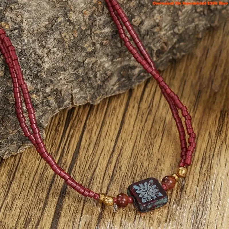 G92D Gorgeous Double Strand Plastic Bead Necklace Enhances Any Outfit Effortlessly
