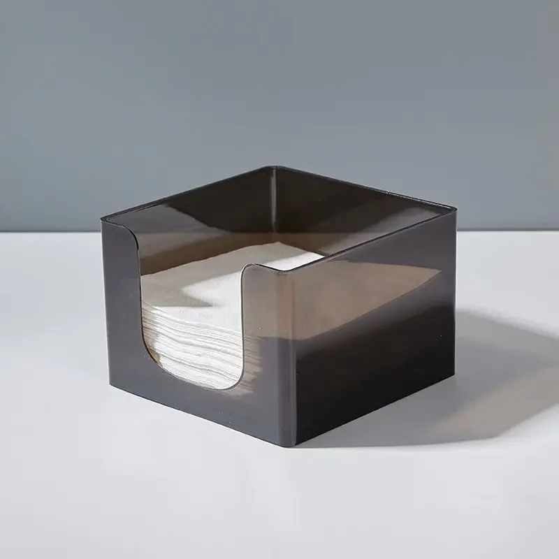 Quadratische, minimalistische Taschentuch-Aufbewahrungsbox, Acryl-Taschentuch-Aufbewahrungswerkzeug für das Wohnzimmer zu Hause – Detail 4