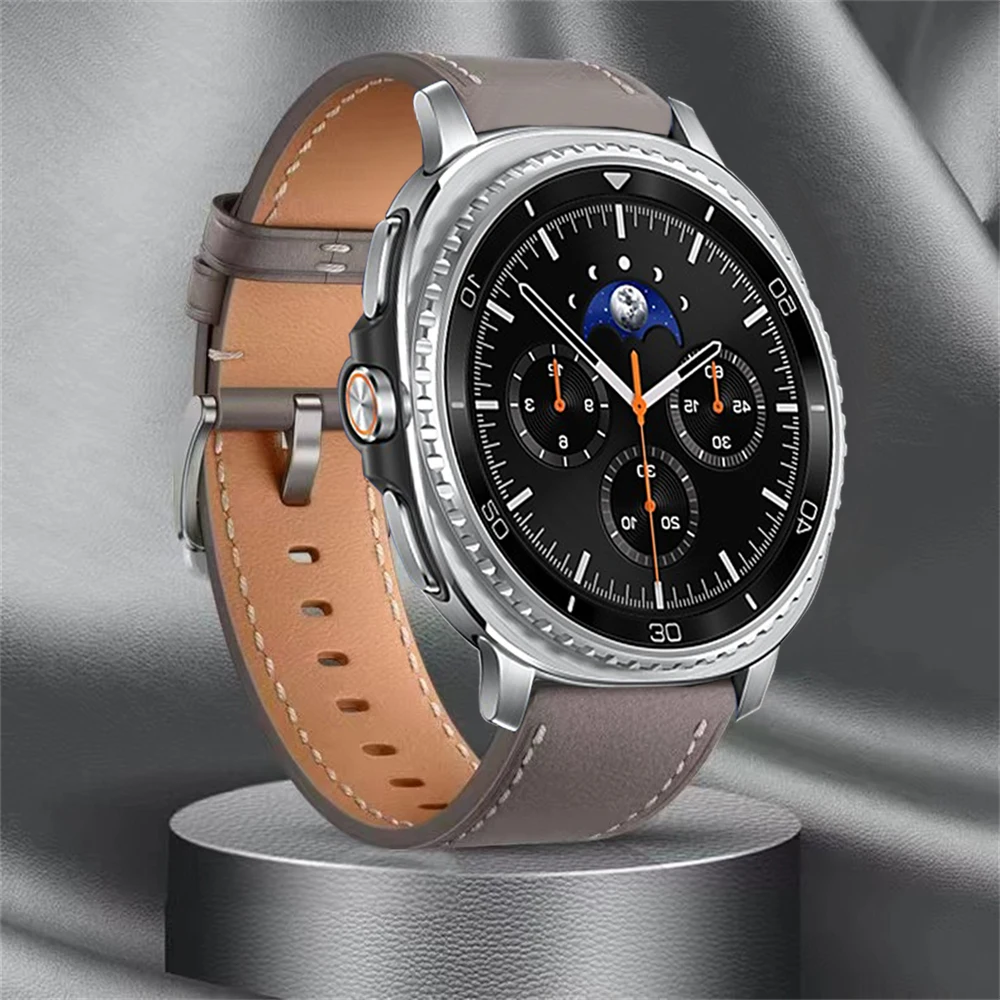 Echtes Lederarmband für Samsung Galaxy Watch 8 Classic, Ersatzarmband für Galaxy Watch 8 44 mm, 40 mm, 46 mm, Armbandzubehör